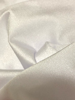 Shiny Finish Milliskin Nylon Spandex Fabric (White) | (4 Way Stretch/Per Yard)