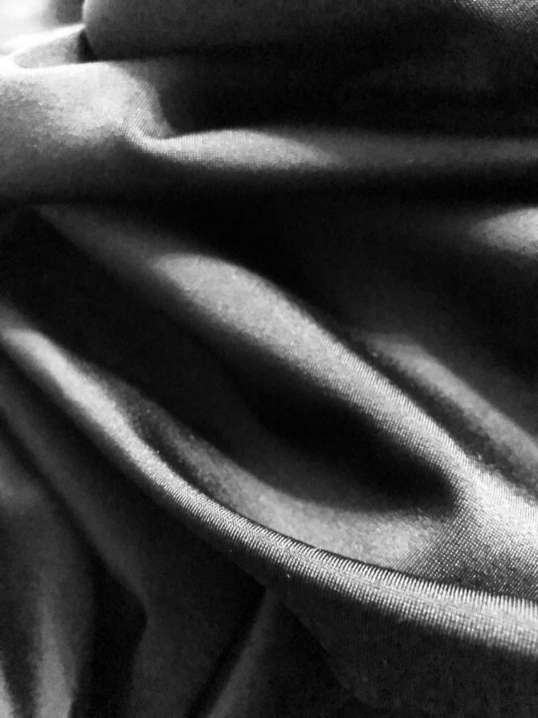 Black 4-Way Stretch Nylon Spandex Fabric by The Yard 