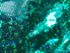 Kelly Green & Black Shattered Glass w/ Holographic Foil Spandex Fabric | (4 Way Stretch/Per Yard)