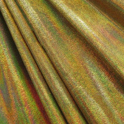 Shiny Holographic Dot Print on Nylon Spandex Fabric | (4 Way Stretch/Per Yard)