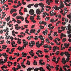 Holographic Leopard Print Sequins on Poly Spandex Fabric | (2 Way Stretch/Per Yard)