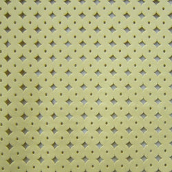 Solid Color Perforated Pleather Fabric w/ PU Coating (Ivory) | (2 Way Stretch/Per Yard)