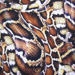 Snake Skin Print on Poly Spandex Fabric | (4 Way Stretch/Per Yard)