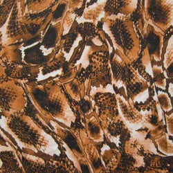 Snake Skin Print on Poly Spandex Fabric | (4 Way Stretch/Per Yard)