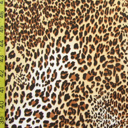 Leopard Print  on Poly Spandex Fabric | (4 Way Stretch/Per Yard)