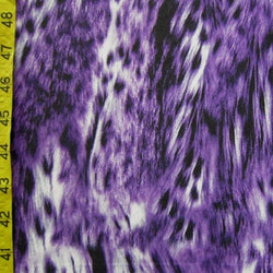 Leopard Print on Poly Spandex Fabric | (4 Way Stretch/Per Yard)