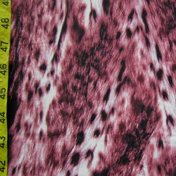 Leopard Print on Poly Spandex Fabric | (4 Way Stretch/Per Yard)