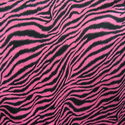 Exotic Tiger Print on Nylon Spandex Fabric (Fuchsia/Black) | (4 Way Stretch/Per Yard)