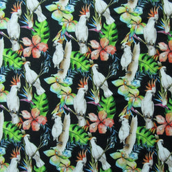 Parrot Print on Poly Spandex Fabric | (4 Way Stretch/Per Yard)