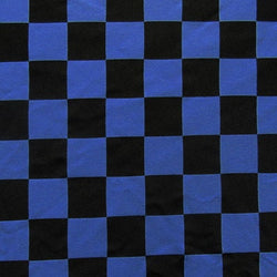 Checkerboard Print (1x1) on Nylon Spandex Fabric (Royal Blue/Black) | (4 Way Stretch/Per Yard)