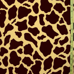 Giraffe Print on Lightweight Poly Spandex Fabric |  (2 Way Stretch/Per Yard)