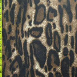 Leopard Print on Poly Spandex Fabric | (4 Way Stretch/Per Yard)