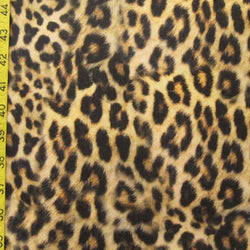 Leopard Print on Poly Spandex Fabric | (4 Way Stretch/Per Yard)