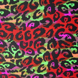 Leopard Print on Poly Spandex Fabric | (4 Way Stretch/Per Yard)