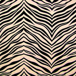 Exotic Zebra Print on Nylon Spandex Fabric (Baby Pink) |  (4 Way Stretch/Per Yard)