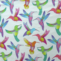 Multi Bird Print on Poly Spandex Fabric |  (4 Way Stretch/Per Yard)