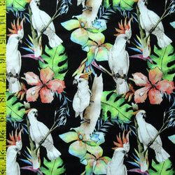 Parrot Print on Poly Spandex Fabric | (4 Way Stretch/Per Yard)