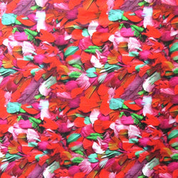 Bird Feather Print on Poly Spandex Fabric | (4 Way Stretch/Per Yard)