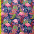 Flamingo Print on Poly Spandex Fabric | (4 Way Stretch/Per Yard)