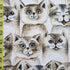 Kittens Face Print on Poly Spandex Fabric | (4 Way Stretch/Per Yard)