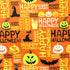 Happy Halloween Print on Poly Spandex Fabric (4 Way Stretch/Per Yard)