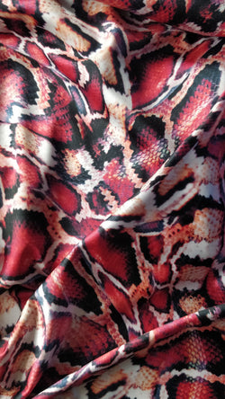 Snake Skin Print on Poly Spandex Fabric | (4 Way Stretch/Per Yard)