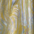 Metallic Foil Lava Swirls (Silver) on Gold Nylon Spandex Fabric | (4 Way Stretch/Per Yard)