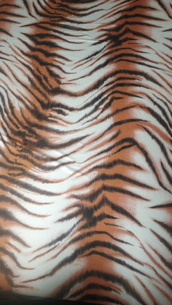 Exotic Tiger Print on Poly Spandex Fabric | (4 Way Stretch/Per Yard)