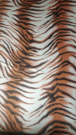 Exotic Tiger Print on Poly Spandex Fabric | (4 Way Stretch/Per Yard)