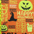 Happy Halloween Print on Poly Spandex Fabric (4 Way Stretch/Per Yard)