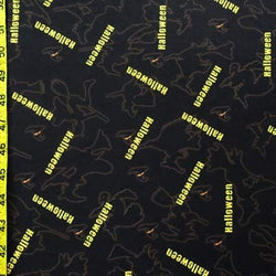 The Witch of Halloween Print on Poly Spandex Fabric (4 Way Stretch/Per Yard)