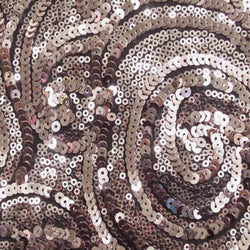 Paisley Sequins on Poly Mesh Fabric (Light Pink/Light Pink) | (Non Stretch/Per Yard)