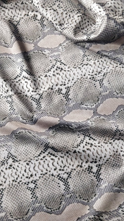 Snake Skin Print on Poly Spandex Fabric | (4 Way Stretch/Per Yard)