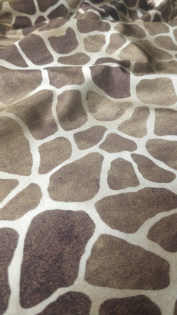 Giraffe Print on Poly Spandex Fabric | (4 Way Stretch/Per Yard)