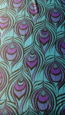 Peacock Print on Nylon Spandex Fabric (Turquoise) | (4 Way Stretch/Per Yard)