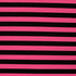 0.5" (Half Inch) Horizontal Stripes on Nylon Spandex Fabric (Black/Hot Pink) | (4 Way Stretch/Per Yard)