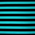 0.5" (Half Inch) Horizontal Stripes on Nylon Spandex Fabric (Black/Turquoise) | (4 Way Stretch/Per Yard)