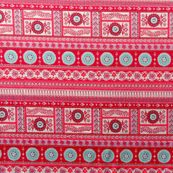 The Multi-Pattern Print on Soft Nylon Spandex Fabric (Pink) | (4 Way Stretch/Per Yard)