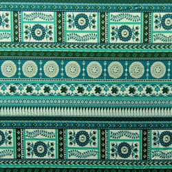 The Multi-Pattern Print on Soft Nylon Spandex Fabric (Blue) | (4 Way Stretch/Per Yard)