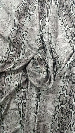 Snake Skin Print on Poly Spandex Fabric | (4 Way Stretch/Per Yard)