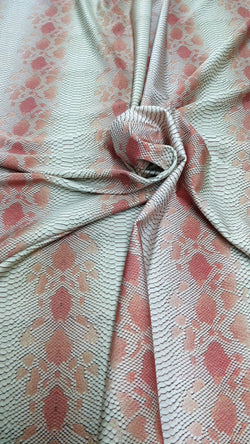 Snake Skin Print on Poly Spandex Fabric | (4 Way Stretch/Per Yard)