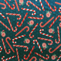 Different Shades of Candy Cane Print on Poly Spandex Fabric | (4 Way Stretch/Per Yard)