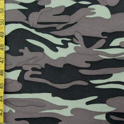 Camouflage Printed on Poly Spandex Fabric | (4 Way Stretch/Per Yard)