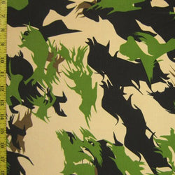 Camouflage Printed on Poly Spandex Fabric | (4 Way Stretch/Per Yard)