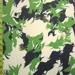 Camouflage Printed on Poly Spandex Fabric | (4 Way Stretch/Per Yard)