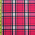 Colorful Plaid Print on Poly Spandex Fabric (Red/Pink) | (4 Way Stretch/Per Yard)