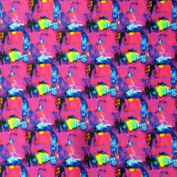 Abstract Print on Poly Spandex Fabric | (4 Way Stretch/Per Yard)