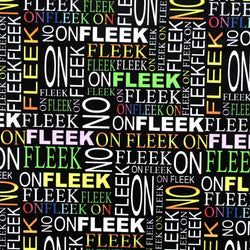 On Fleek Print on Poly Spandex Fabric | (4 Way Stretch/Per Yard)