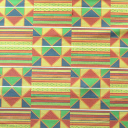 African Theme Print on Poly Spandex Fabric | (4 Way Stretch/Per Yard)