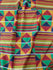 African Kenta Cloth Print on Poly Spandex Fabric | (4 Way Stretch/Per Yard)